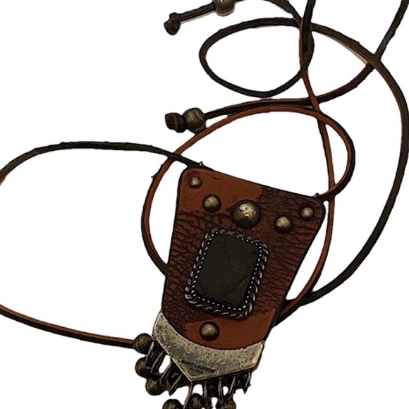 Authentic Saint Laurent Hedi Slimane 05 SS Bohemian Collection Stone Necklace - Picture 2 of 7